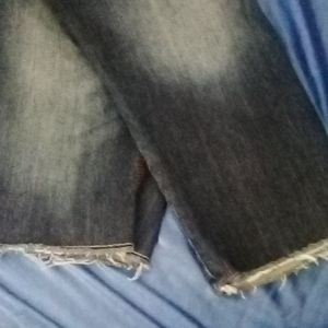 Dark denim shorts, in the size 9, by the brand So